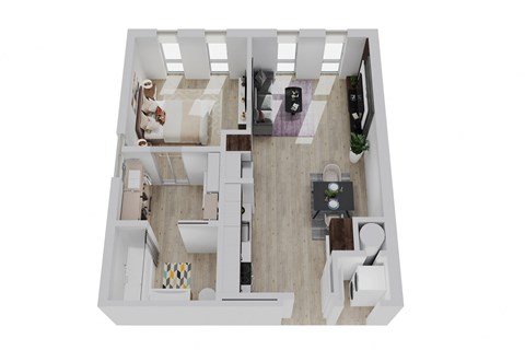 bedroom floor plan of a 2100 sq ft apartment